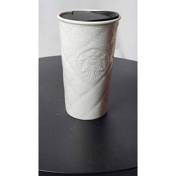 Starbucks Other - Starbucks Tumbler 2016 White Quilted Mermaid Logo Double Wall No Lid 10oz